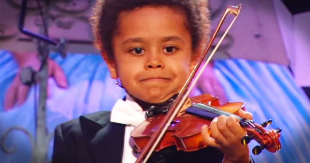 4 year old black violinist